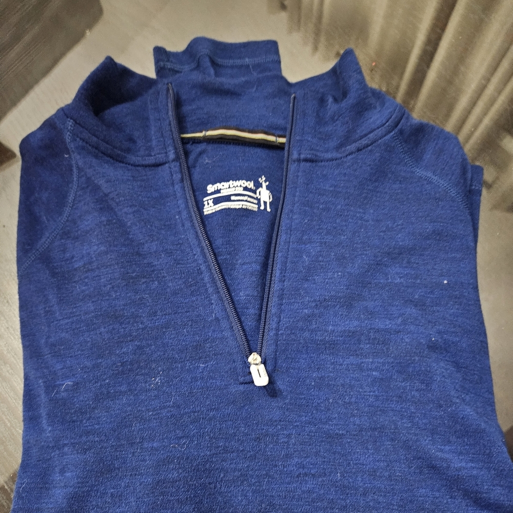 Smartwool Women's  1x Merino 250 3/4 Zip-Up Navy Pullover